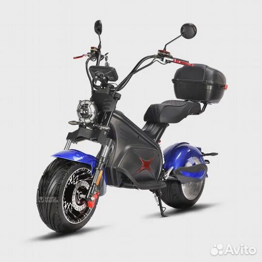 Электроскутер white siberia black SEA 5000W Blue