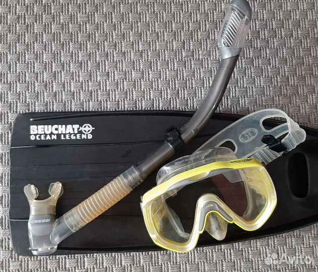 Маска, трубка, ласты