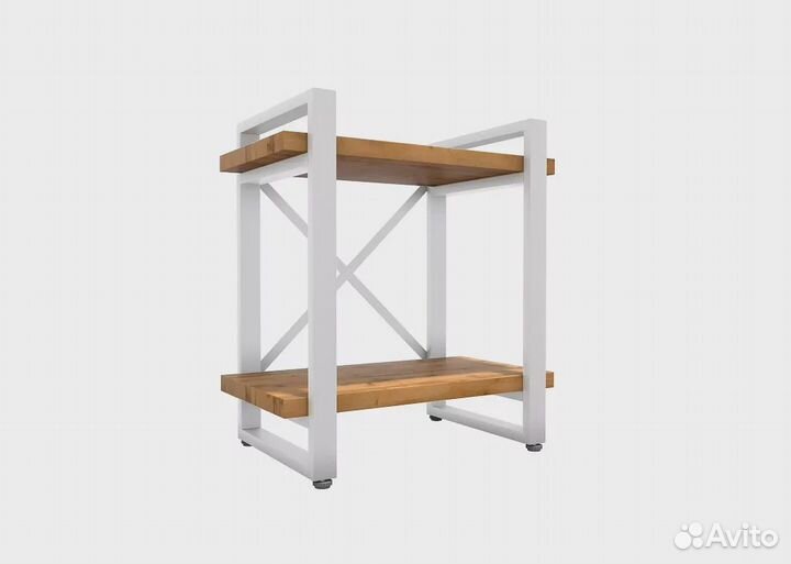 Тумба прикроватная Айсберг Лофт 40 белый/дуб крафт