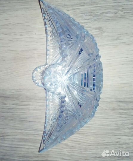 Новая хрустальная ваза конфетница СССР