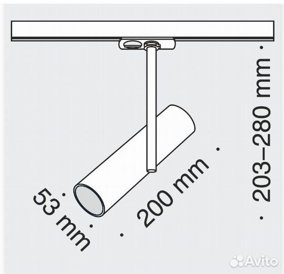 Трековый однофазный светильник Maytoni Technical