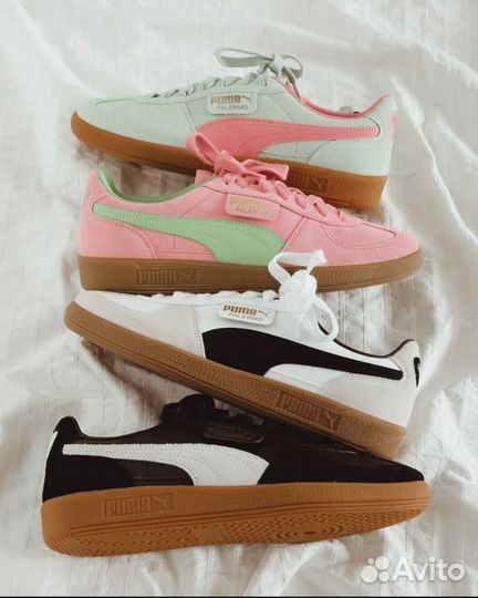 Кроссовки Puma Palermo Leather Suede Black White