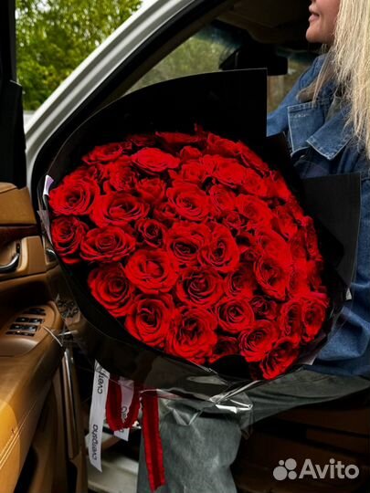 51 роза. Букет из роз. Цветы оптом + доставка