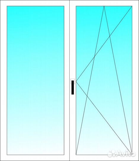 Окно пвх 3х камерное 1300х1400