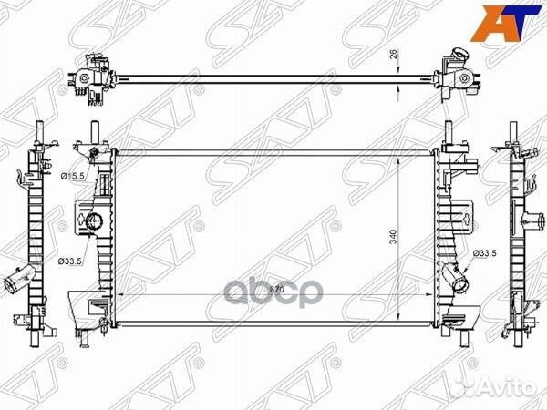 Радиатор Ford Focus 10-19 / C-MAX 10-19 SG-FD0011