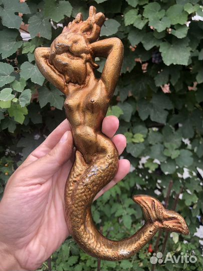 Русалка на стену пано металл СССР