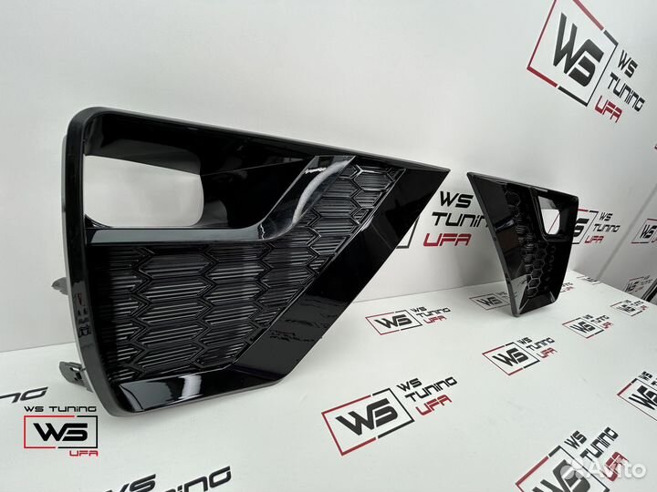 Накладки на туманки prado 150 Блэк оникс TX37