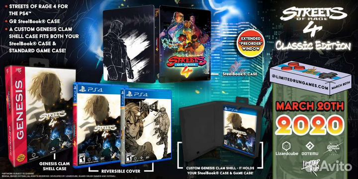 Streets of rage 4 limited run (ps4) steelbook