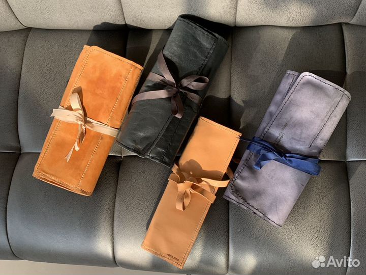 Чехол футляр для кистей кожа