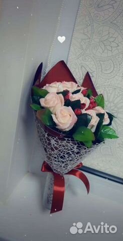 Букет из мыльных роз