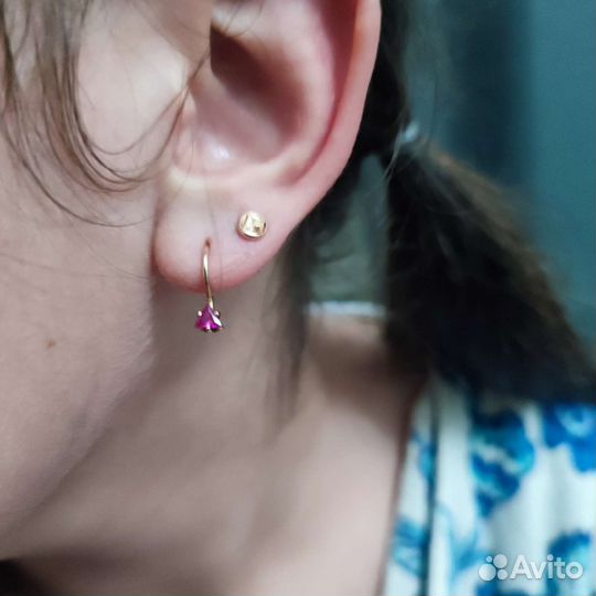 Золотые серьги детские