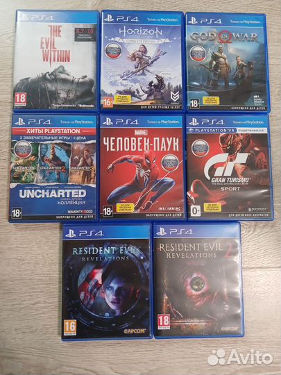 Игровые диски PS 4