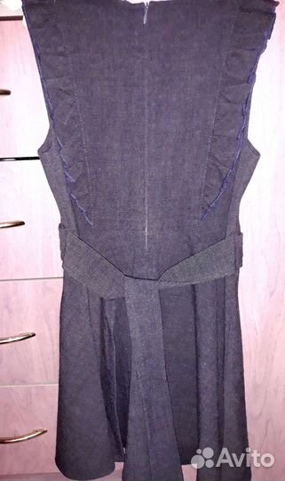 Школьный сарафан 134 140 синий