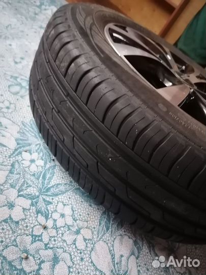 Летняя резина на литых дисках, практически новая