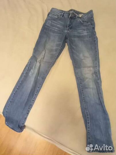 Джинсы прямые с высокой талией FF