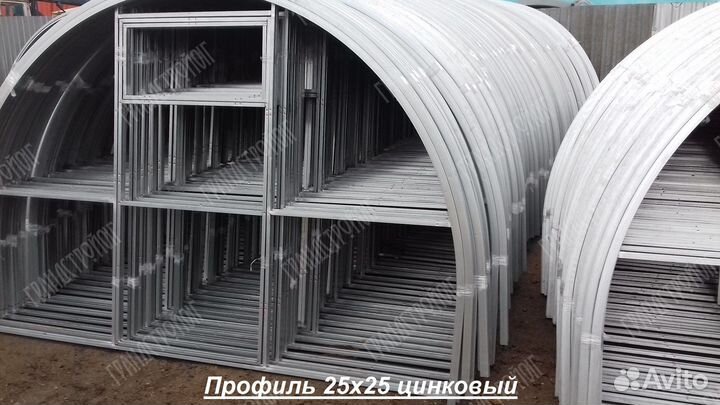 Теплица из поликарбоната цинк профиль 25х25