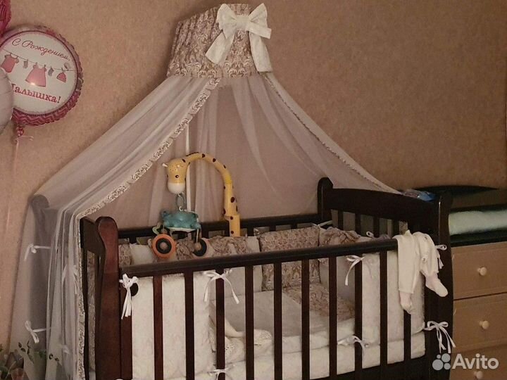 Комплект в кроватку с балдахином