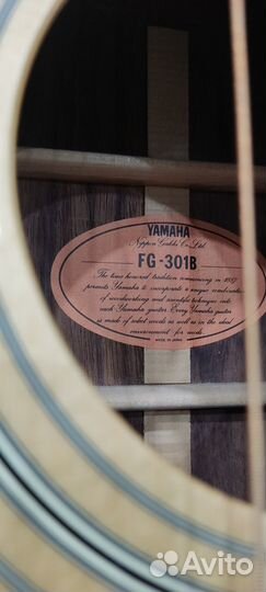 Акустическая гитара yamaha FG-301B, Япония