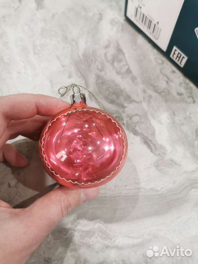 Ёлочные игрушки советские стекло