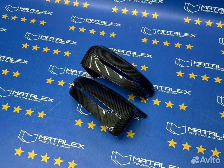 Накладки зеркал BMW G16, М стиль сухой карбон