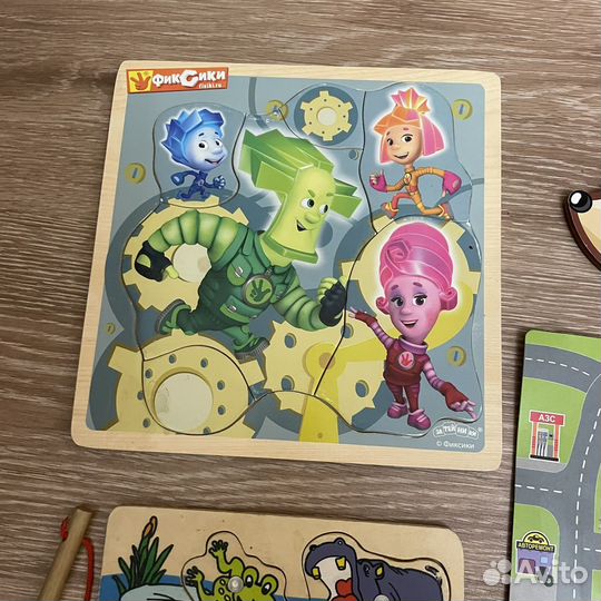 Пазлы вкладыши, магнитная игра 0-3 года