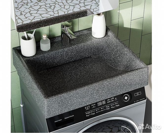 Раковина над стиральной машиной графит 60 Рейн