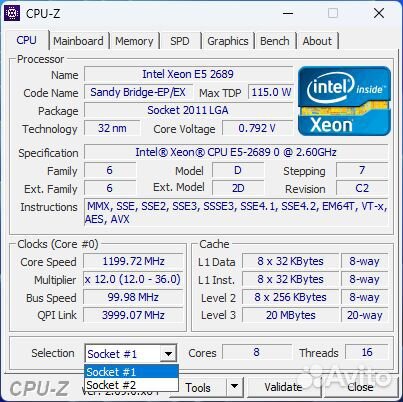 Двухпроцессорный Xeon E5-2689, SSD+HDD, GTX 780Ti