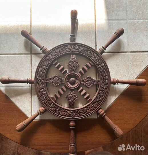 Штурвал деревянный
