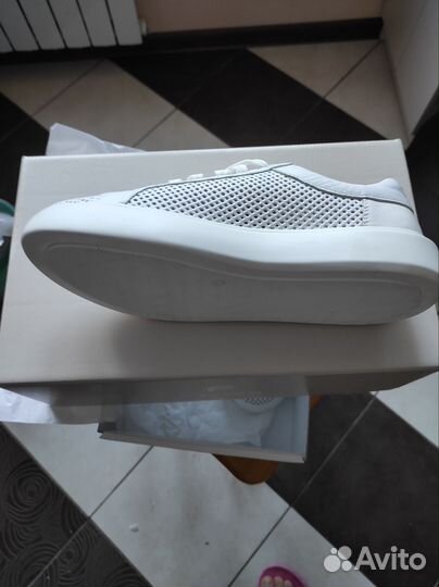 Кеды женские летние, кожаные