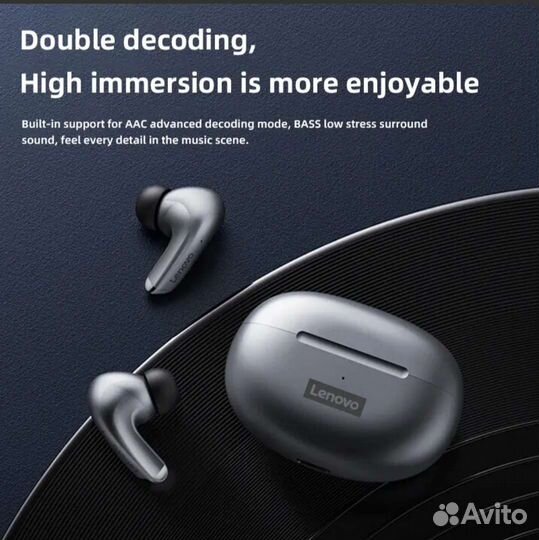 Беспроводные наушники Lenovo LP40 pro, белые