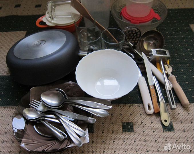 Посуда Б/У набором для съемной квартиры или дачи