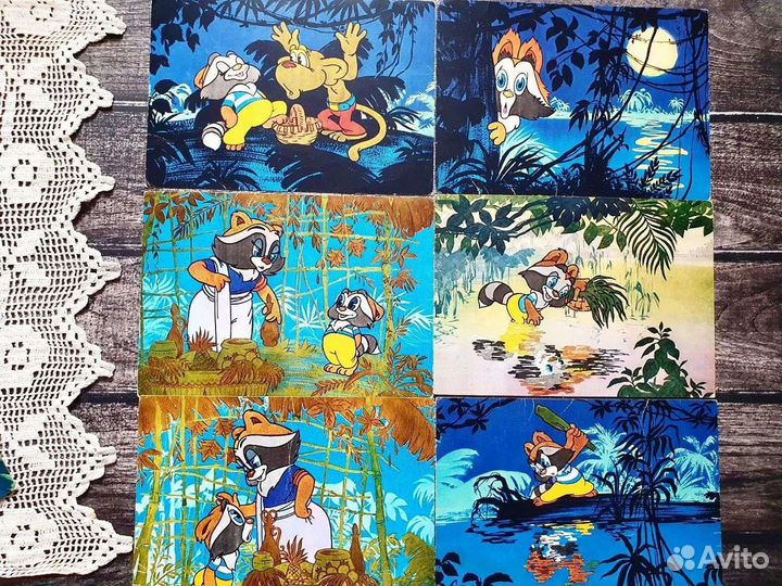 Крошка Енот. Открытки 1986 г