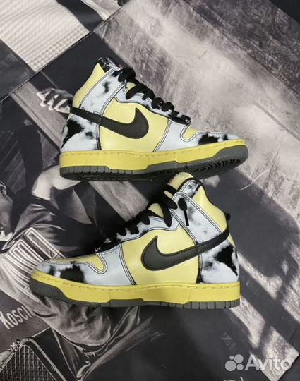 Nike dunk high 1985 acid wash на броне