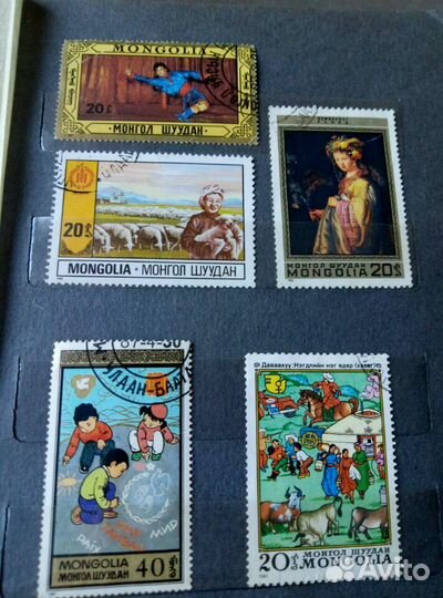 Марки Монголия и Куба