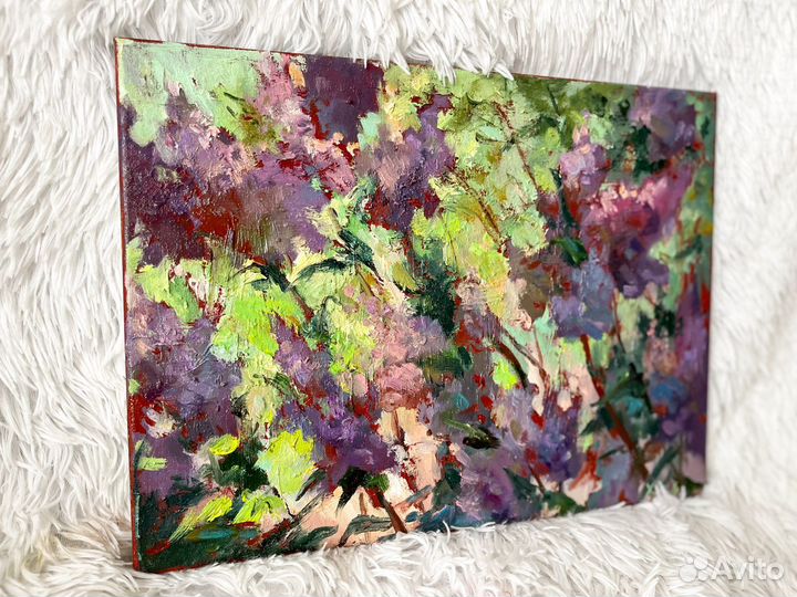 Персидская сирень картина маслом авторская