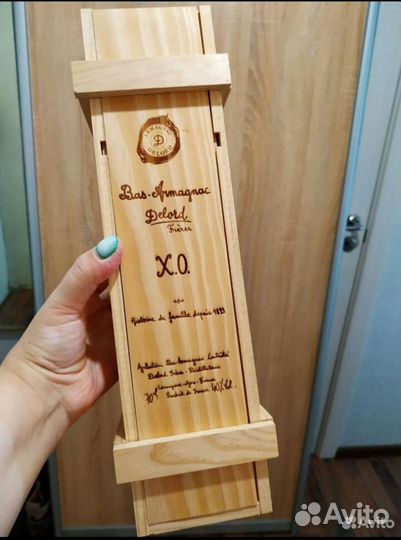 Деревянная коробка из под коньяка