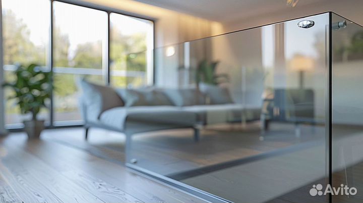 Стеклянное ограждение лестницы на заказ