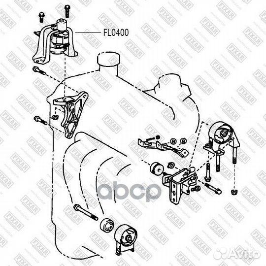 Опора двигателя правая FL0400 fixar