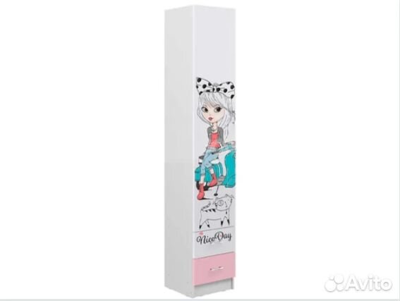 Шкаф пенал стеллаж белый