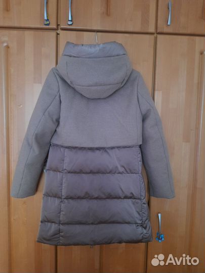 Пуховик зимний женский 42 44 бежевый