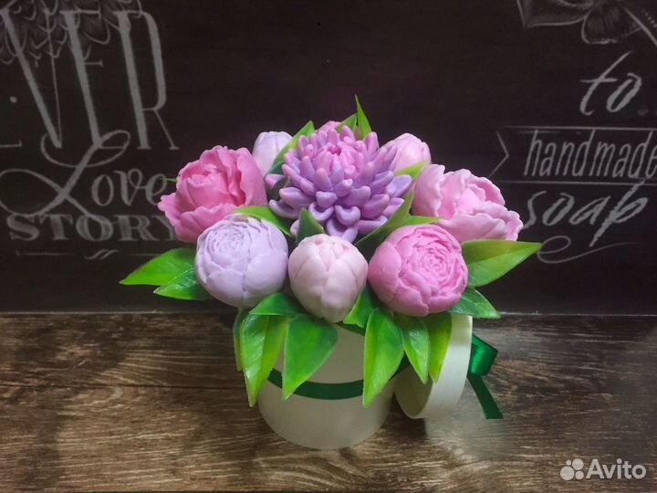 Букет из мыльных цветов