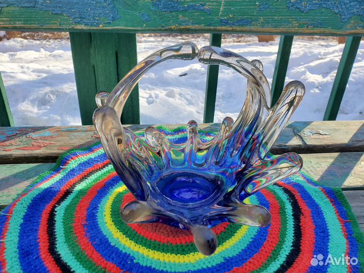 Конфетница, ваза «Рогатая осьминожка» - СССР