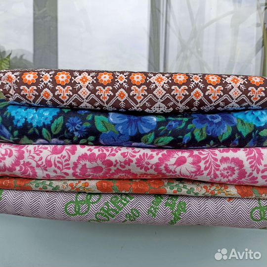 Отрез ткани СССР фланель ситец