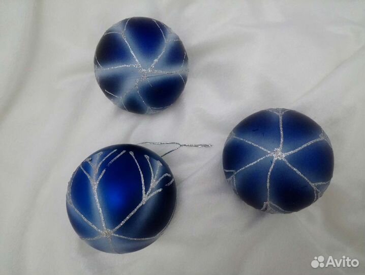 Елочные шары синие