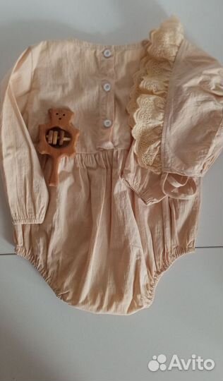 Боди с чепчиком 90 см