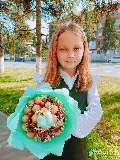 Букеты из орех и сухофруктов к 1 сентября