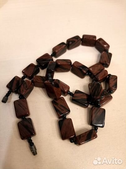 Бусы и браслет натуральный камень винтаж