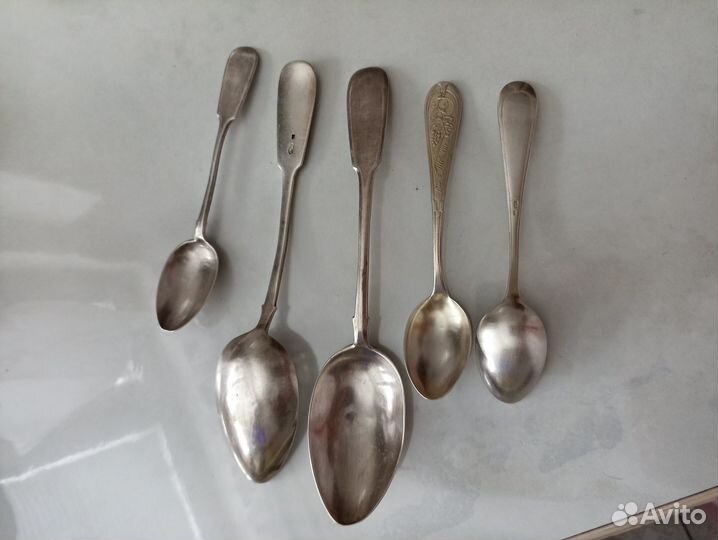 Серебряные ложки 84 пробы - антиквариат