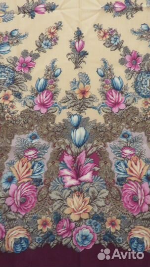 Павловопосадский платок шерсть новый