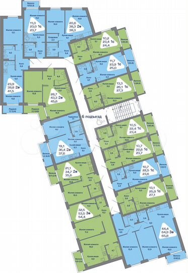 Квартира-студия, 24,4 м², 2/4 эт.